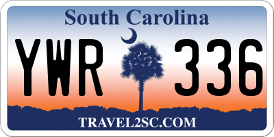SC license plate YWR336
