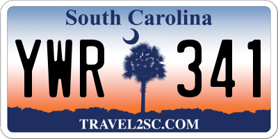 SC license plate YWR341