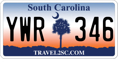 SC license plate YWR346