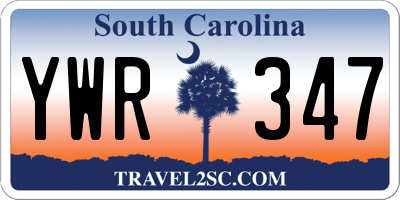 SC license plate YWR347