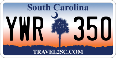 SC license plate YWR350
