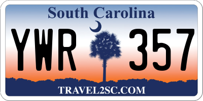 SC license plate YWR357