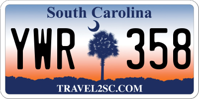 SC license plate YWR358