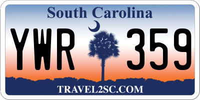 SC license plate YWR359