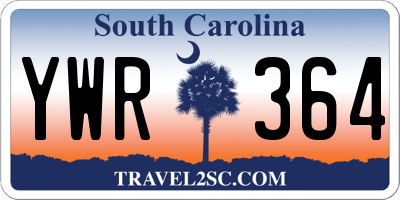 SC license plate YWR364