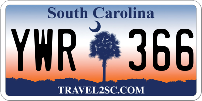 SC license plate YWR366