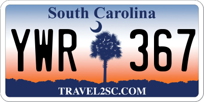 SC license plate YWR367