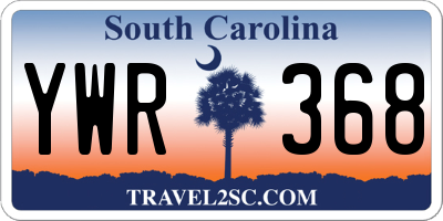 SC license plate YWR368