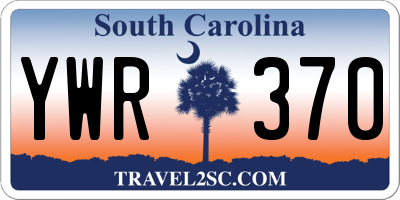 SC license plate YWR370