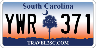 SC license plate YWR371