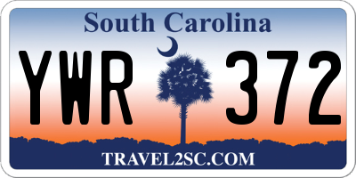 SC license plate YWR372