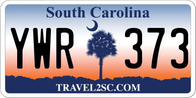 SC license plate YWR373