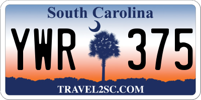 SC license plate YWR375