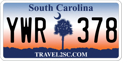 SC license plate YWR378