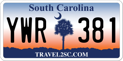 SC license plate YWR381
