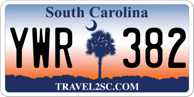 SC license plate YWR382