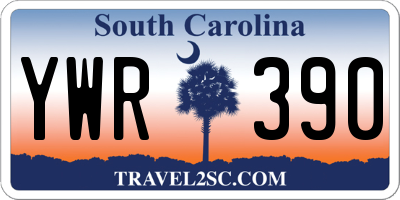 SC license plate YWR390