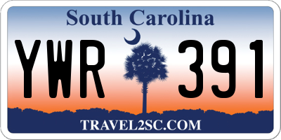 SC license plate YWR391