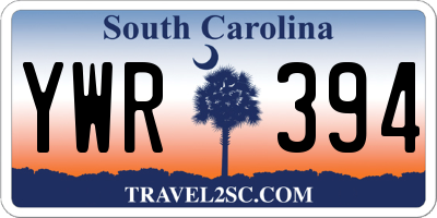 SC license plate YWR394