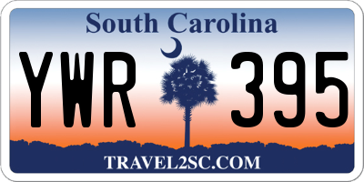 SC license plate YWR395