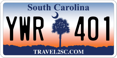 SC license plate YWR401