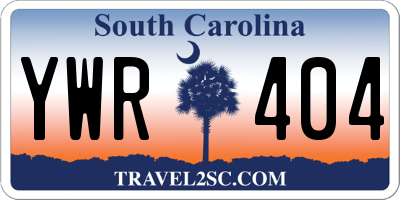 SC license plate YWR404