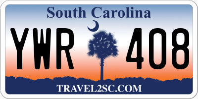 SC license plate YWR408