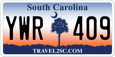 SC license plate YWR409