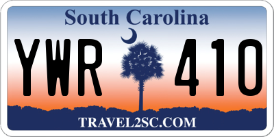 SC license plate YWR410