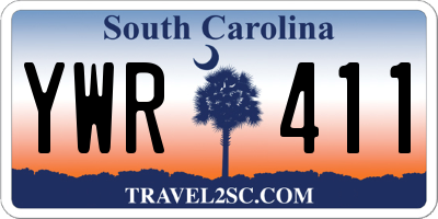 SC license plate YWR411