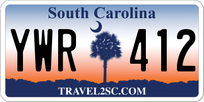 SC license plate YWR412