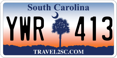 SC license plate YWR413