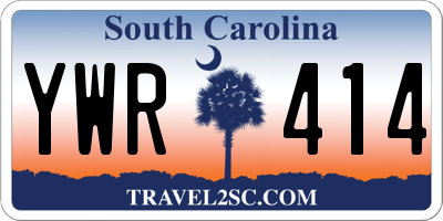 SC license plate YWR414