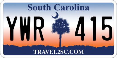 SC license plate YWR415