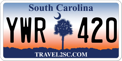 SC license plate YWR420
