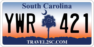 SC license plate YWR421
