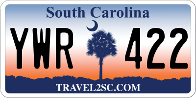 SC license plate YWR422