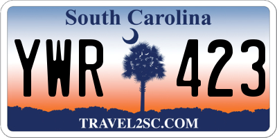 SC license plate YWR423