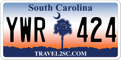 SC license plate YWR424