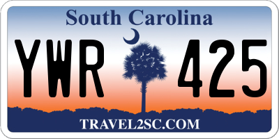 SC license plate YWR425