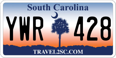 SC license plate YWR428