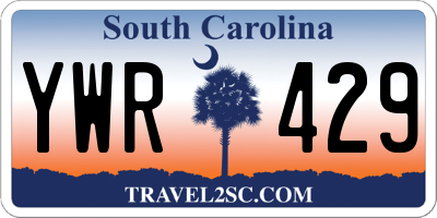 SC license plate YWR429