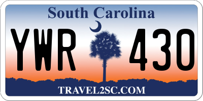 SC license plate YWR430