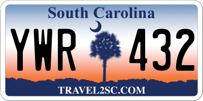 SC license plate YWR432