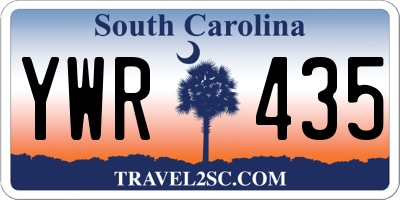SC license plate YWR435