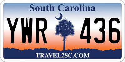 SC license plate YWR436