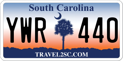 SC license plate YWR440