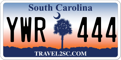 SC license plate YWR444