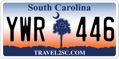 SC license plate YWR446