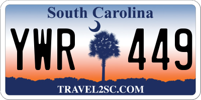 SC license plate YWR449